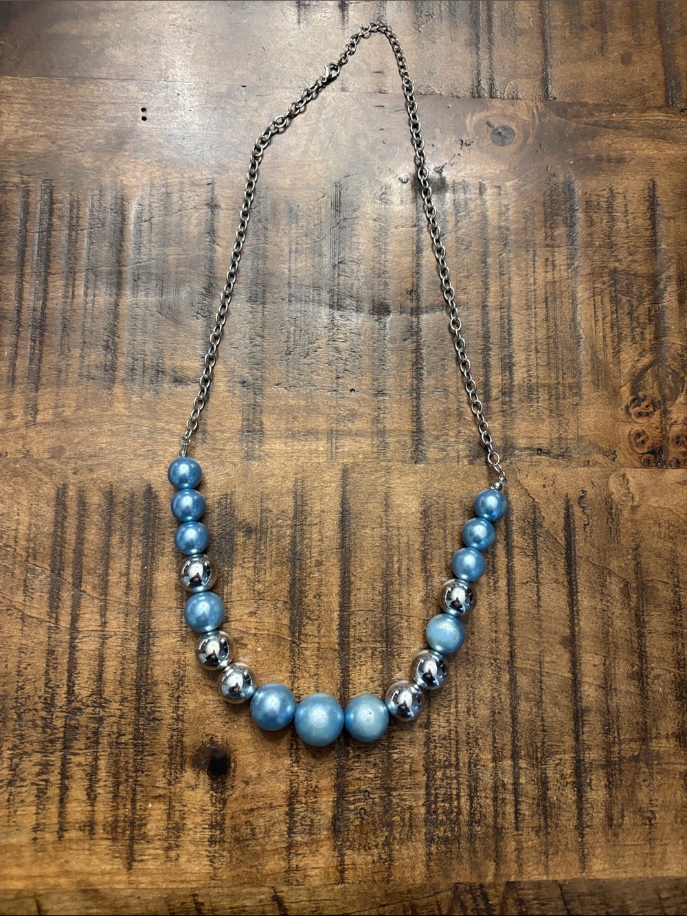 Elegant Blue Beaded Necklace - Women Jewelry